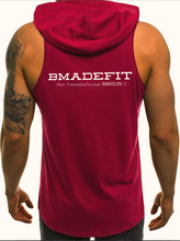 Load image into Gallery viewer, Men BmadeFit Fitted Sleeveless Drawstring Hoddie