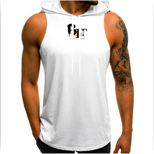 Men BmadeFit Fitted Sleeveless Drawstring Hoddie