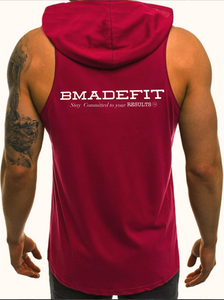 Men BmadeFit Fitted Sleeveless Drawstring Hoddie