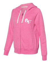 Load image into Gallery viewer, Women&#39;s Snow Heather   BmadeFit French Terry    Full-Zip Hooded Sweatshirt