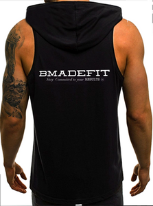 Men BmadeFit Fitted Sleeveless Drawstring Hoddie